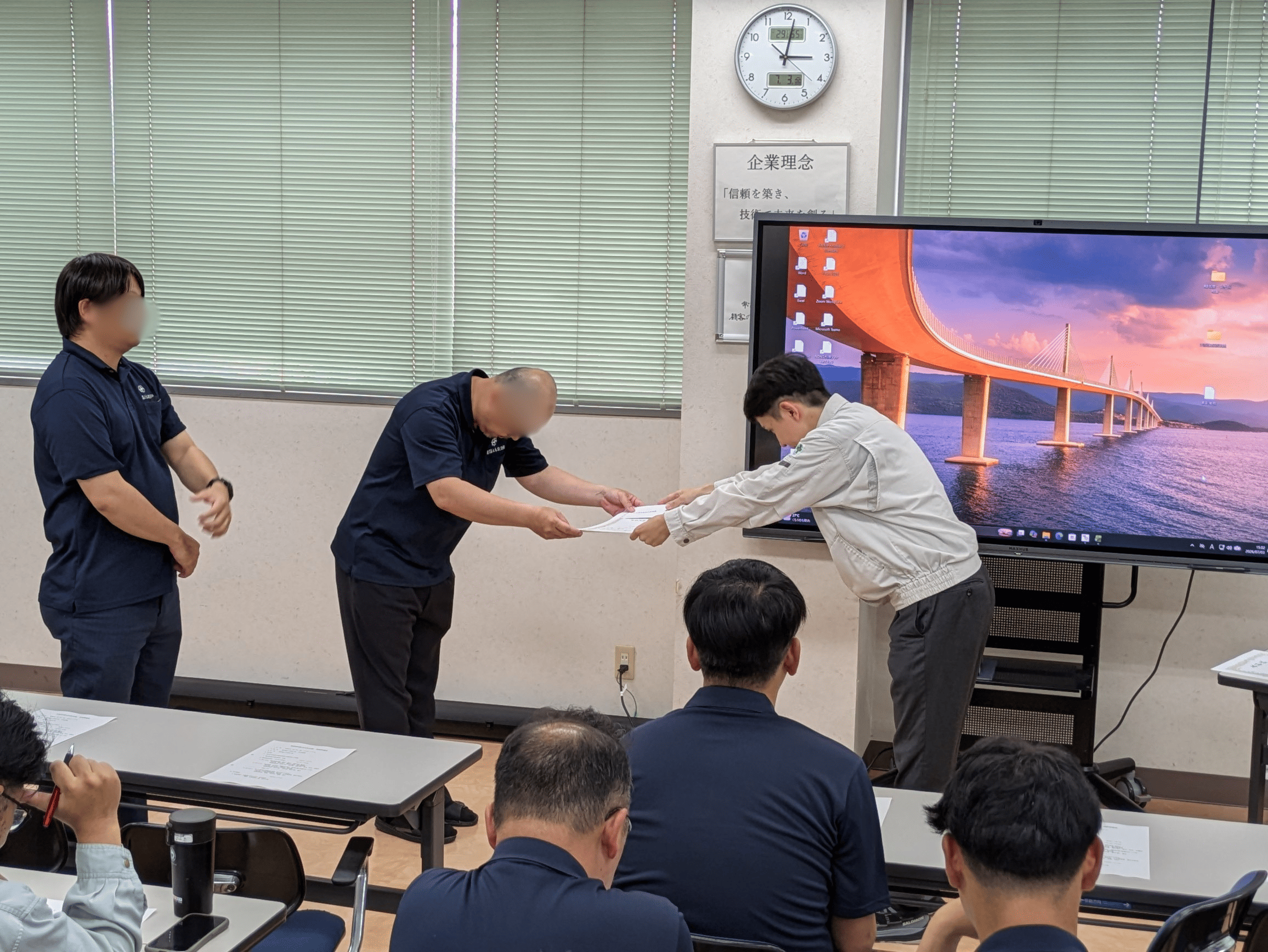 技術部総会 表彰 坂元